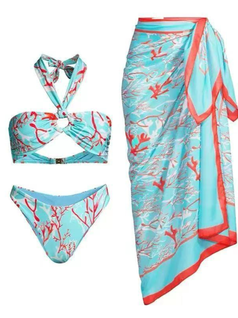 Floral Monokini With a Coverup