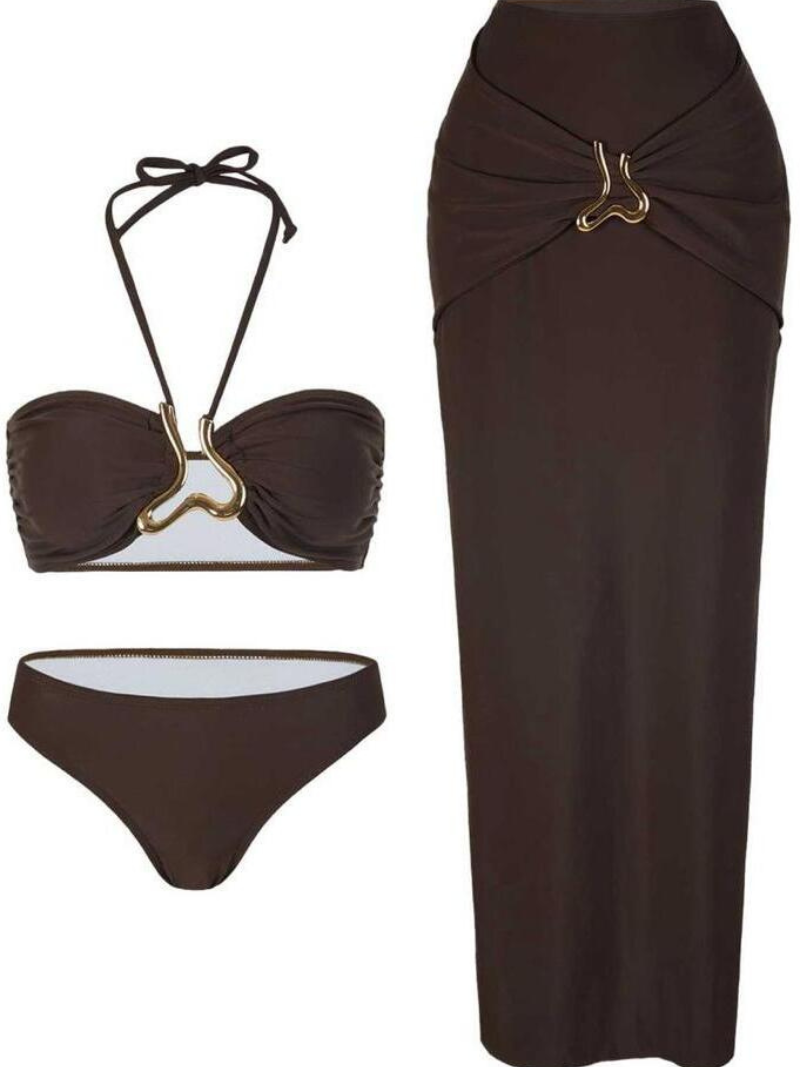 Ruffle One Piece Swimsuit with Cover Up (Skirt)