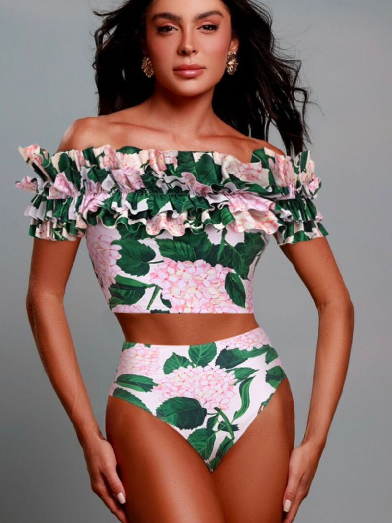 Floral Print Bikini Swimsuit