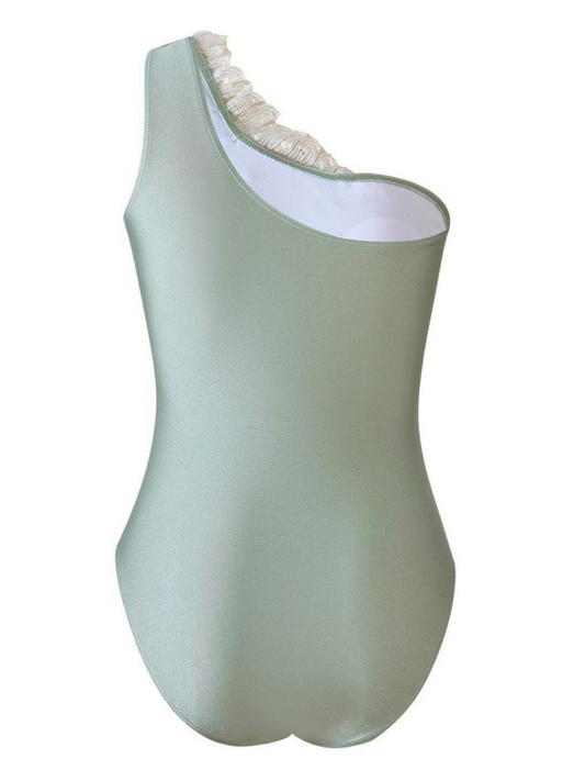 Bella One Side Shoulder Embellished Swimwear