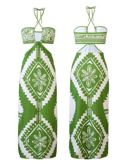 Giza Swimsuit with Sarong Skirt