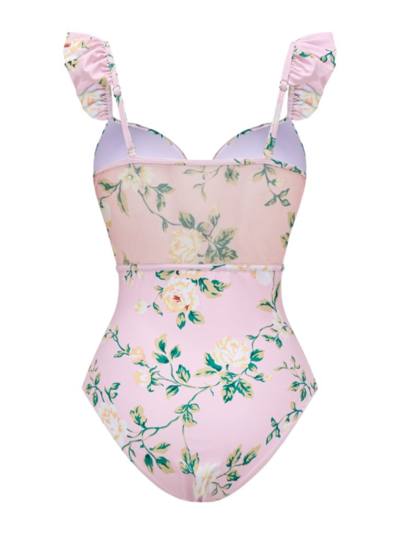 Mini Ruffled Floral Print Swims