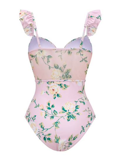 Mini Ruffled Floral Print Swims