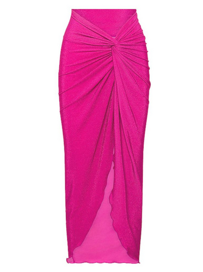 Long-sleeved Net Yarn Splici bikini dress