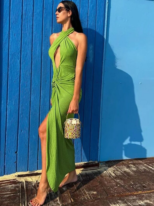 Shiny Texture Pleated Design