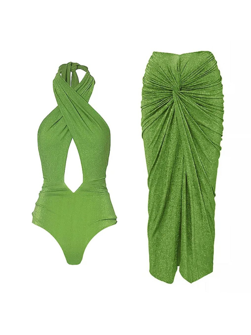 Shiny Texture Pleated Design