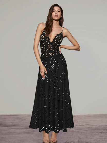 Black Laser Cutting Flower