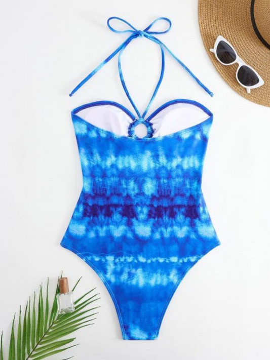 Blue Swimsuit With Coverup