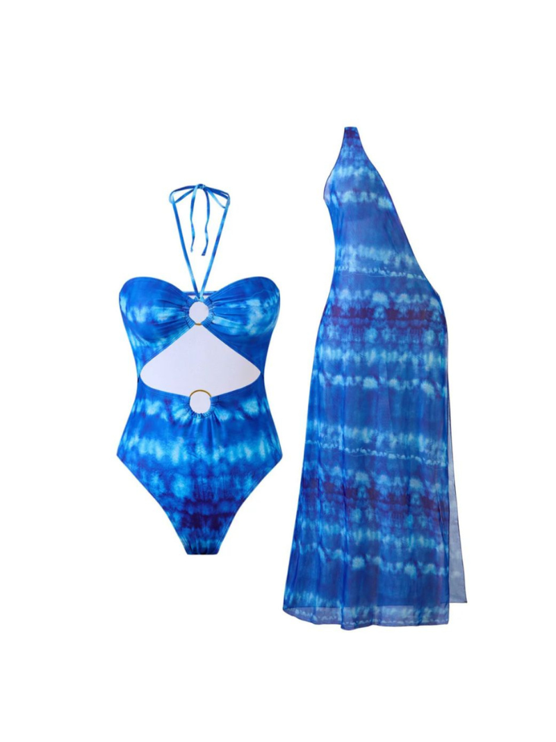 Blue Swimsuit With Coverup