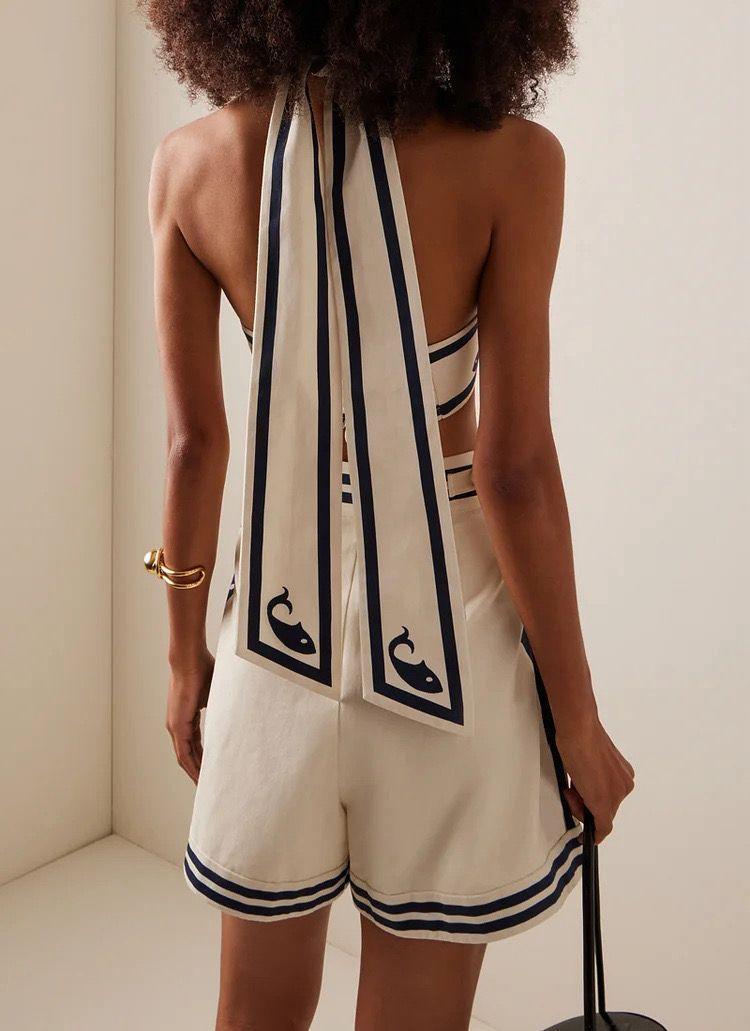 Nautical High-Waist Set