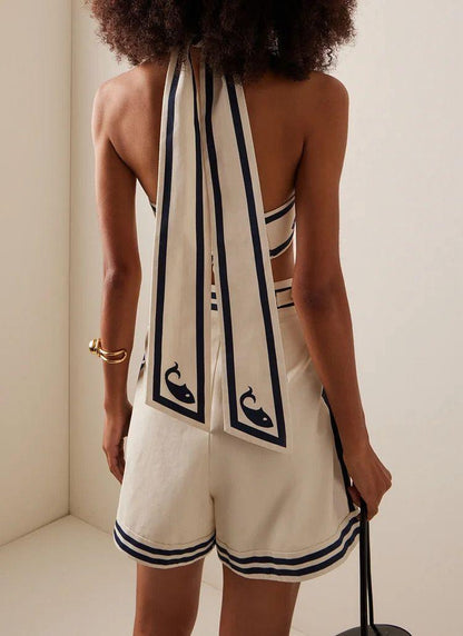 Nautical High-Waist Set